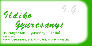 ildiko gyurcsanyi business card